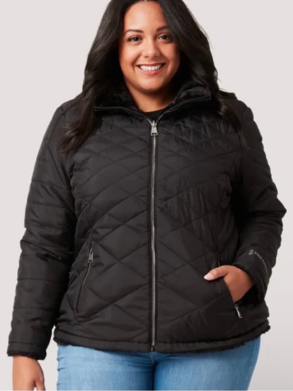 Free Country Women's Cloud Lite II Reversible  Black Jacket Coat 3XL